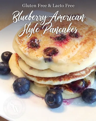 Pancake americani ai mirtilli senza glutine e senza lattosio