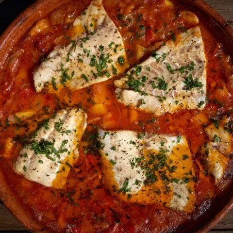 Receta de Lubina a la Española