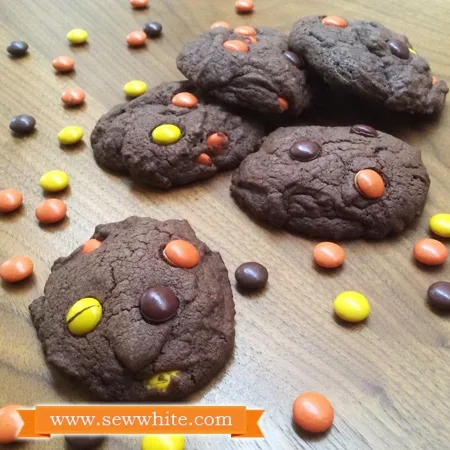 Chocolate and peanut butter cookies