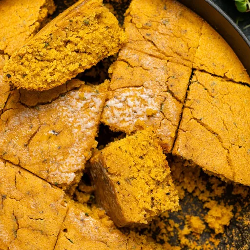 Vegan Sweet Potato Maple Herb Cornbread