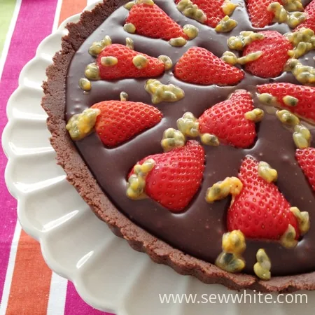 Tarta de trufa de chocolate y fresa