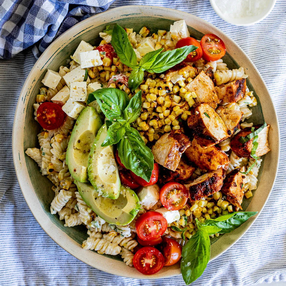 Creamy BBQ Chicken Pasta Salad