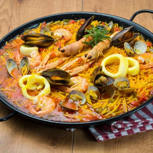 Receta de paella de pasta española