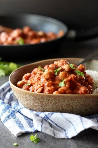 Receta fácil de Tikka Masala de garbanzos