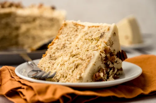 Butter Pecan Cake with Brown Sugar Almond Buttercream