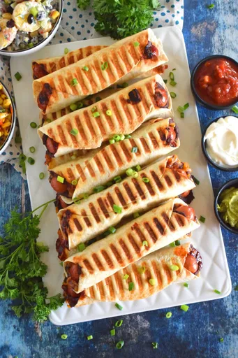 Bean and Cheese Hotdog Taquitos