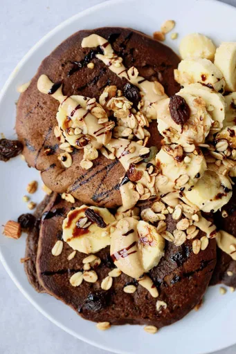 Healthy Chocolate Chickpea Flour Pancakes