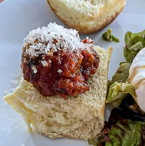 Hawaiian Roll Meatball Sliders Slow Cooked Dinner Idea Recipe | Sip Bite Go