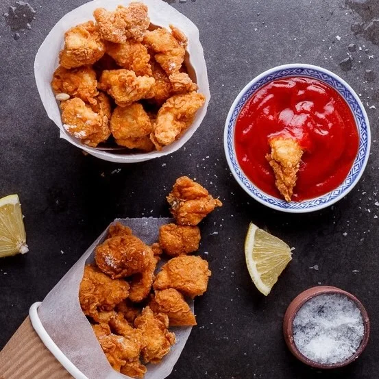Crispy chicken pops