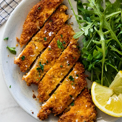 Schnitzel de pollo crujiente