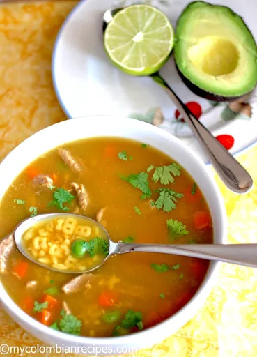 Receta Sopa de Letras con Carne