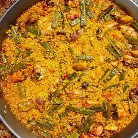 Receta de sabrosa paella valenciana