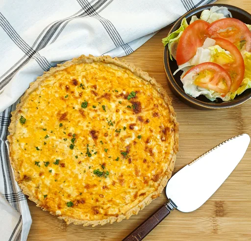 Quiche fácil de queso y cebolla