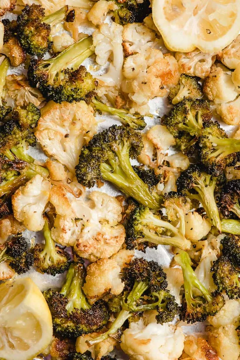 Roasted Broccoli and Cauliflower