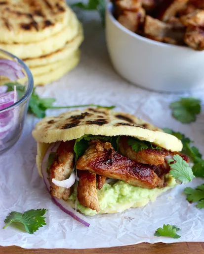 Pork and Avocado Stuffed Arepas with Hatfield Quality Meats