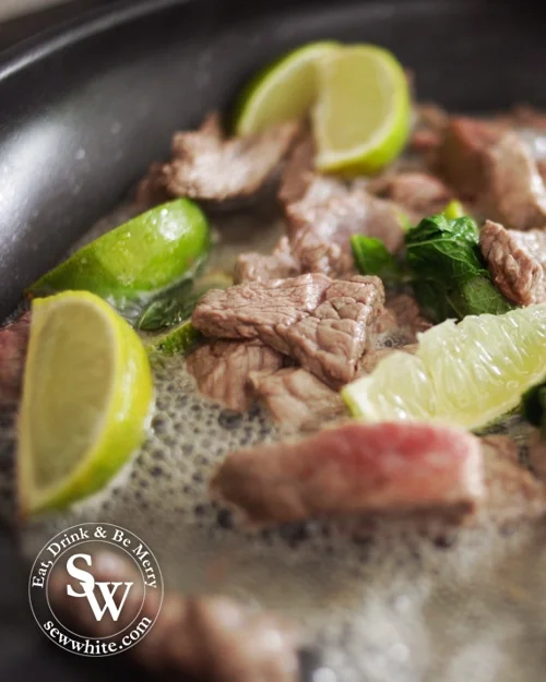 Boozy Beef Steak Quesadillas with Lime