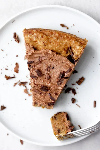 Tarta de galleta vegana con pepitas de chocolate