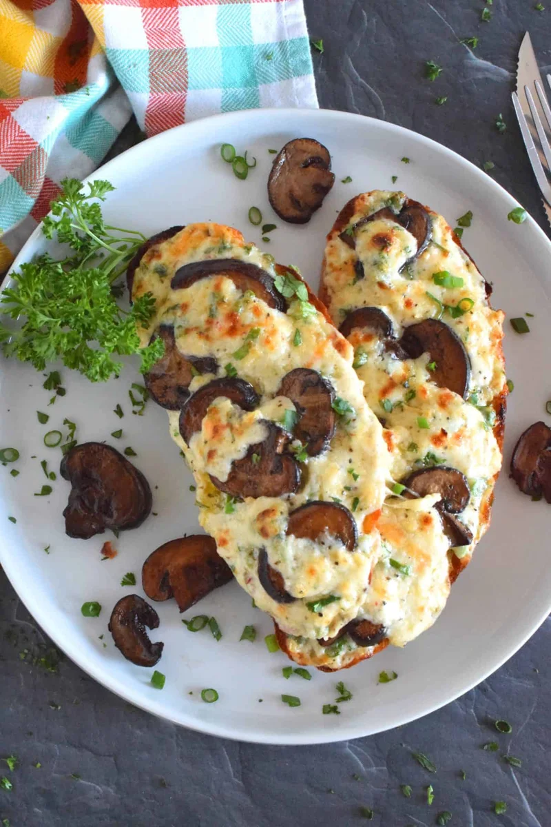 Four Cheese Mushroom Toasts