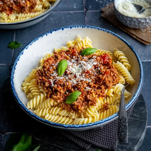 Fusilli a la Boloñesa
