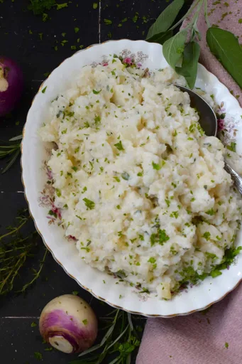 Puré de nabo a las hierbas