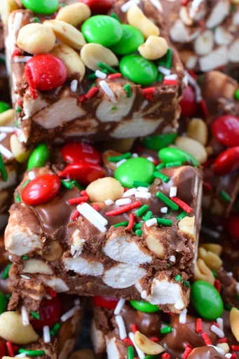 Holiday Rocky Road Squares