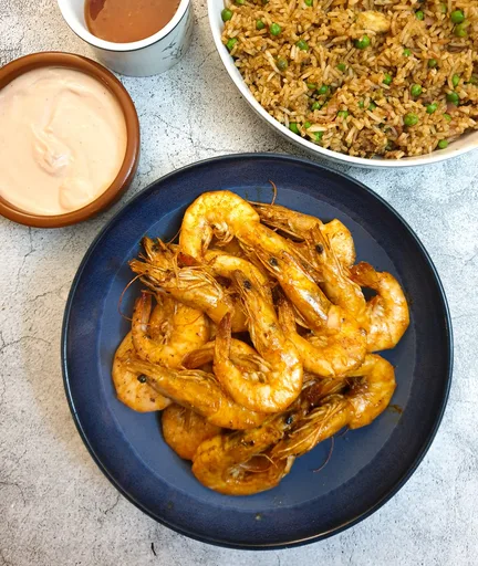 Langostinos a la mantequilla de ajo