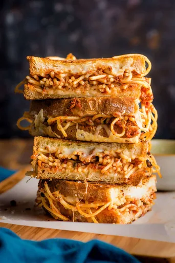 Spaghetti Grilled Cheese Sandwich