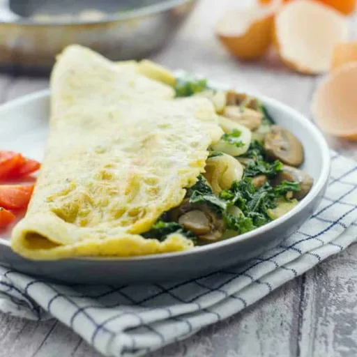Tortilla de Champiñones y Espinacas