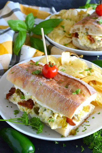 Jalapeno Popper Egg Salad Sandwiches
