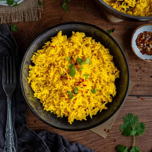 Arroz amarillo fácil al estilo indio (Arroz con cúrcuma)