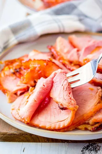 Jamón glaseado a la naranja