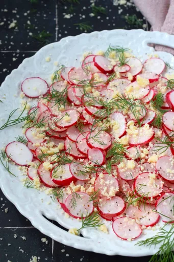 Lemon Dill Parmesan Radishes