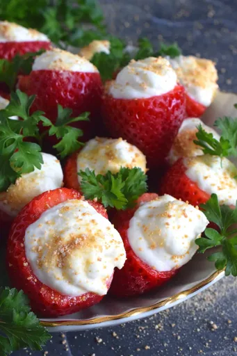 Mascarpone Stuffed Strawberries