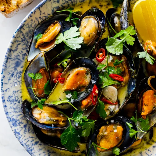 Mejillones al vino blanco y ajo