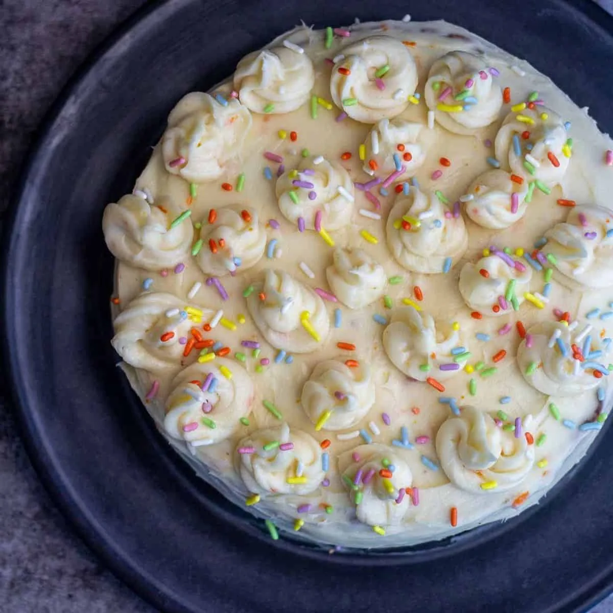 Eggless Carrot Cake with Buttercream Cheese Frosting
