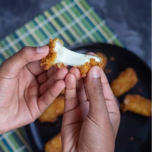 Bocaditos de queso frito sin huevo | Queso mozzarella frito
