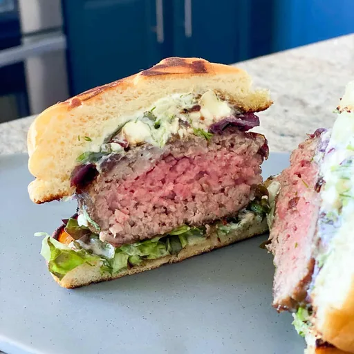 Sous Vide Lamb Burger With Tzatziki Sauce Recipe | Sip Bite Go