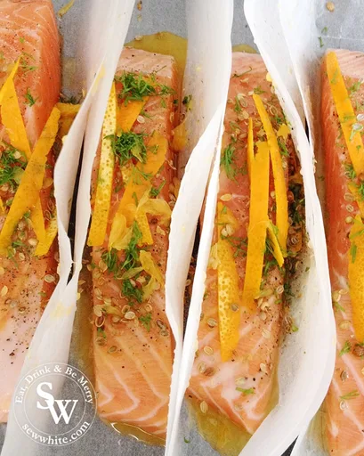 Spiced Orange Salmon Parcels