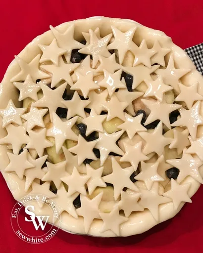 Pastel de pera con forma de estrella