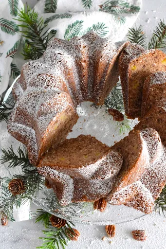 Pineapple Coconut Christmas Jam Bundt Cake