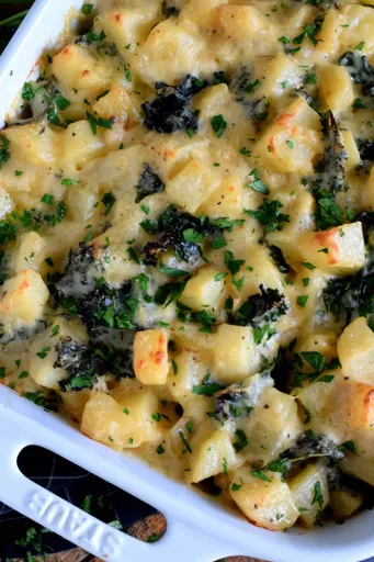 Gratinado de patata y kale