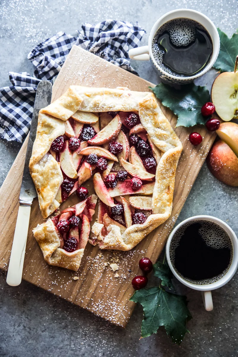 Apple, Cardamom, and Cranberry Galette