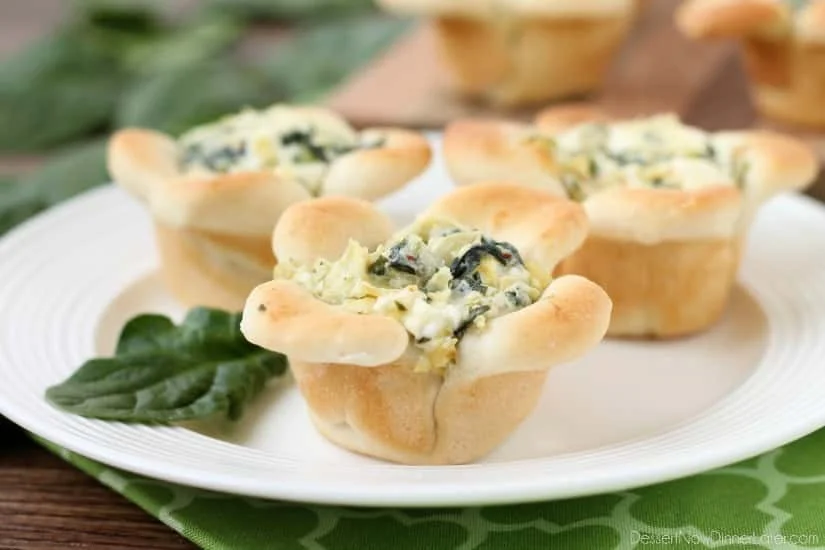 Blooming Spinach Artichoke Cups
