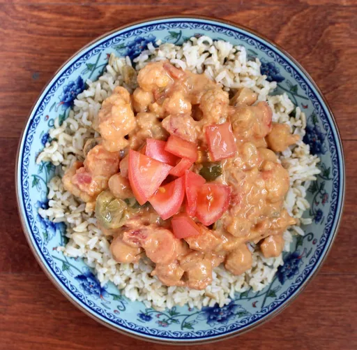 Vegetable and Chickpea Mafé {A Senegalese Peanut Stew}