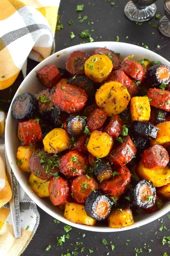 Zanahorias en rodajas asadas