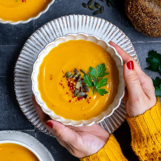 Sopa fácil de calabaza y boniato