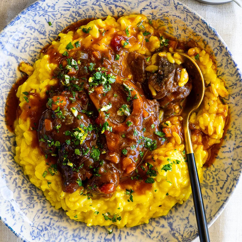 Instant Pot Osso Buco with Risotto Milanese