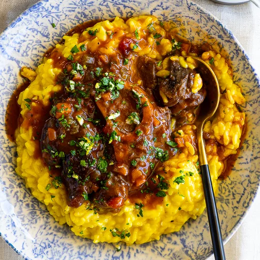 Instant Pot Osso Buco with Risotto Milanese