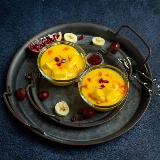 Microwave Fruit Custard | Eggless Fruit Custard Recipe