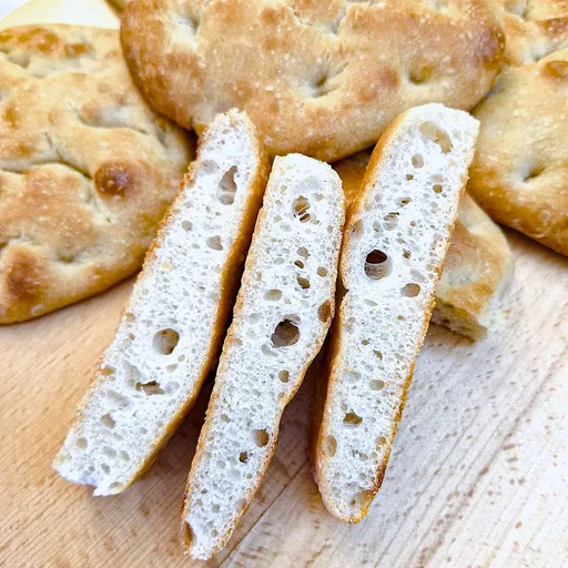 Panecillos de focaccia sin amasar